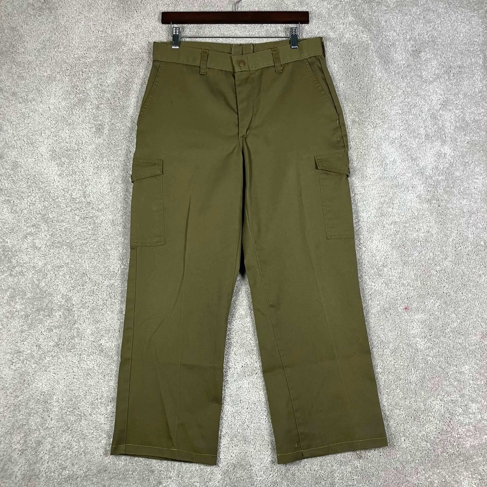 Vintage 70s Boy Scouts of America Cargo Pants 32x26 Mens Green Olive Uniform